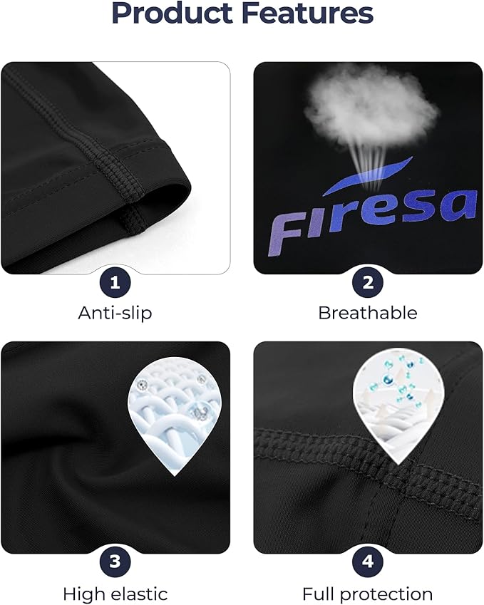 Firesara Fabric Swim Cap, High Elasticity Swimming Cap Keeps Hair Clean Breathable Fit Both Long Hair Short Hair, Swim Caps Woman Girls Men Kids One Size Hat-StrideForce Fitness