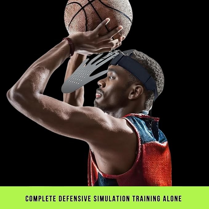 Generic Headgear Blocking Guards Basketball Defensive Mask, 3D Eye-Blocking Shooting Dribble Training Mask, Guard Shooter Jump Shot Basketball Game Training Equipment, Improving Skills, Black-StrideForce Fitness