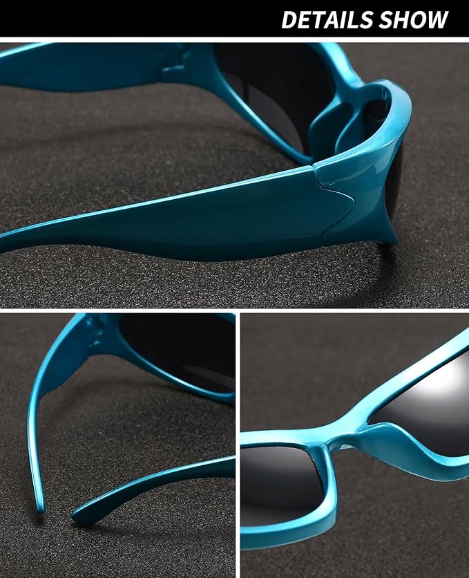 SOAR&EAGLE Y2K 3Pack Polarized sunglasses Wrap Around Men's Women's sunglasses Fashion Sport Shades Sun Glasses
