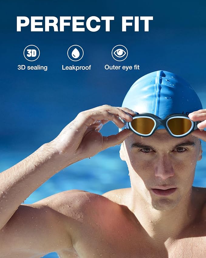 ZIONOR G1 Polarized Swimming Goggles for Unisex Adult Women Anti Fog 100% Anti UV Diving Goggles-StrideForce Fitness