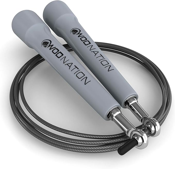 WOD Nation Adjustable Speed Jump Rope For Men, Women & Children - Blazing Fast Fitness Skipping Rope Perfect for Boxing, MMA, Endurance-StrideForce Fitness