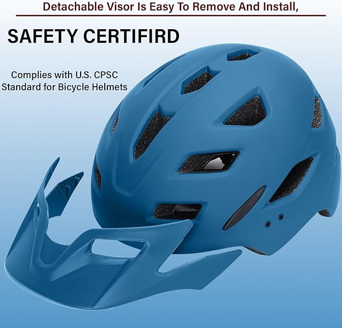 Kids Bike Helmet,Bavilk Kids Boys Girls Bike Helmets with LED Light Detachable Visor Children Youth Teen Multi-Sport for Skating Cycling Scooter Skateboard Adjustable & Lightweight 19.7"-22.4"-StrideForce Fitness