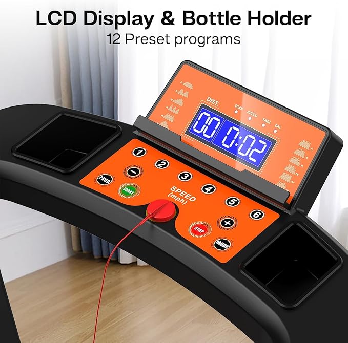 Foldable Walking Treadmill for Seniors with Long Handrails, APP Control & 3D Virtual Scenes – 3.0HP Quiet Motor, 300 lb Capacity, Shock Absorption – Ideal for Home, Office & Small Spaces-StrideForce Fitness