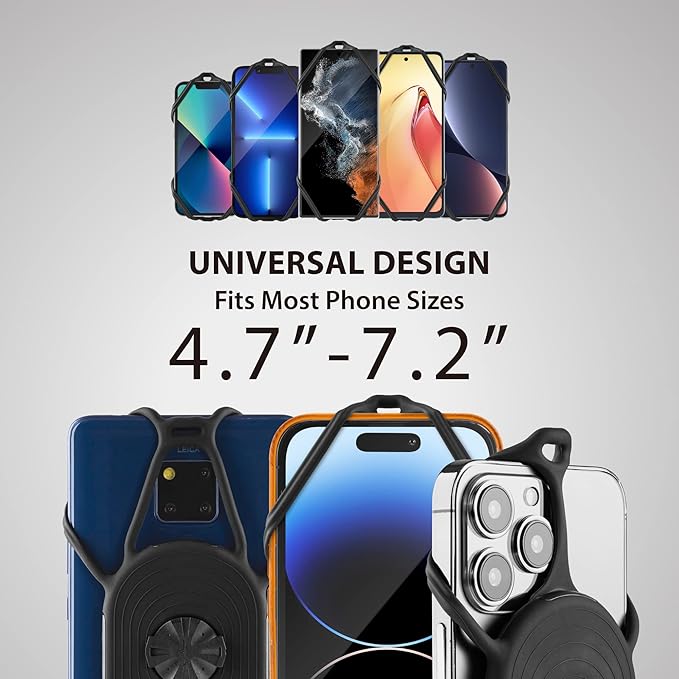 BONE Run Tie Connect Kit 2, Running Cell Phone Holder, Detachable & 360° Rotatable Sport Armband, Skin-Friendly Silicone Workout Phone Carrier Compatible with Most Smartphones (Connection Kit)-StrideForce Fitness