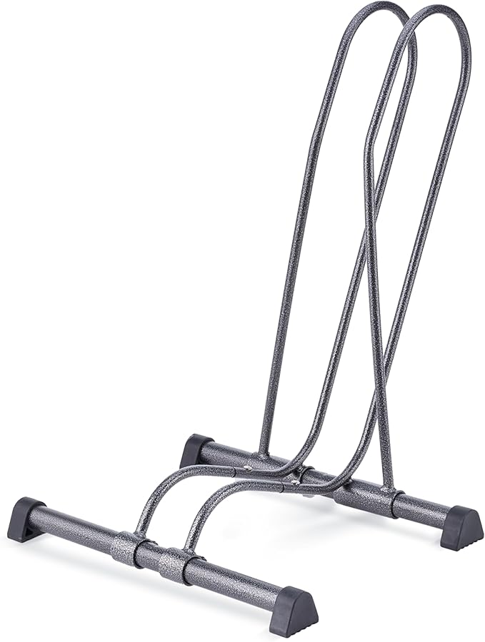 Delta Cycle Single Bike Stand Floor, Tool-Free Adjustable Bike Floor Stand for Mountain, Fat Tire, Road Bikes, Freestanding Bike Stand For Garage Parking-StrideForce Fitness