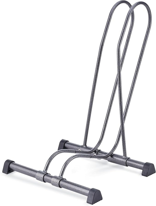 Delta Cycle Single Bike Stand Floor, Tool-Free Adjustable Bike Floor Stand for Mountain, Fat Tire, Road Bikes, Freestanding Bike Stand For Garage Parking-StrideForce Fitness