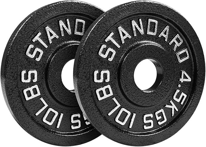 Steel Weight Plates 85LB Set - Olympic 2 inch Center Premium Coating 2x 25lb, 10lb, 5lb, and 2.5lb for Olympic Weight Lifting Barbells-StrideForce Fitness