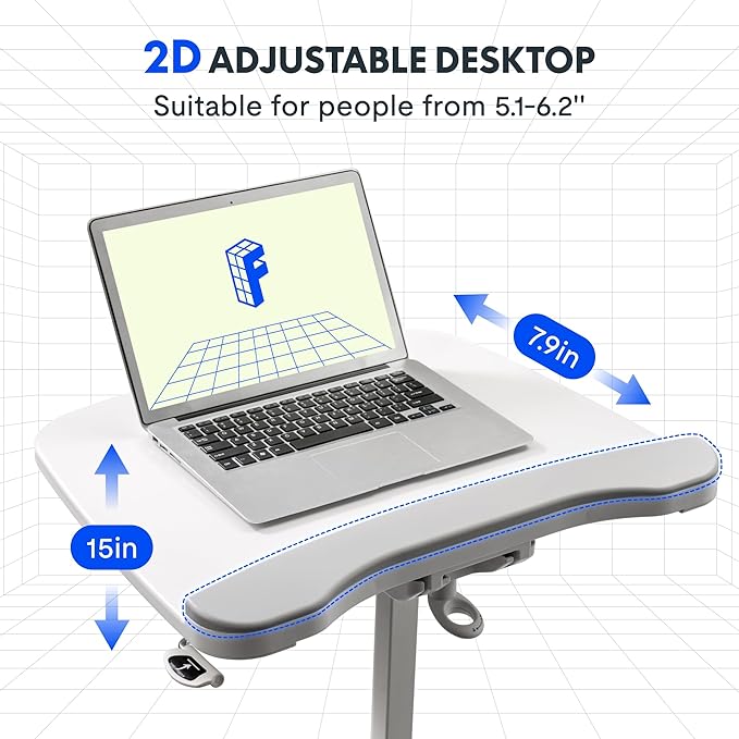 FLEXISPOT Exercise Bike with 2D Desktop, Space Saving Under Desk Bike with Removable Desk, Stationary Bikes Indoor Bikes with 300LBS Heavy Duty 8-Level Resistance Flywheel Optional LCD, V9PRO/V9MAX-StrideForce Fitness