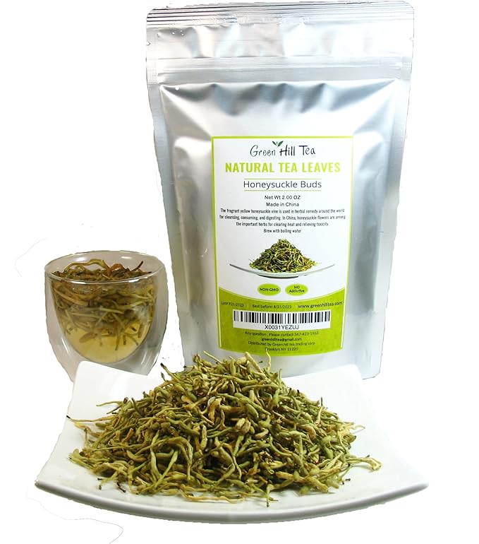 Greenhilltea traditional health herbs, Honey suckle dried herbal tea honeysuckle 2 OZ (56 grams)-StrideForce Fitness