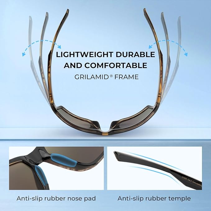 KastKing Osage Polarized Sport Sunglasses for Men and Women, Ideal for Driving Fishing Cycling Running, UV Protection-StrideForce Fitness