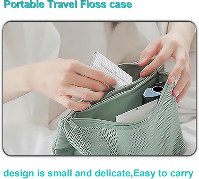 Holy Rose Dental Floss Portable Dispenser 4 Boxs,Travel Floss Picks Case 2 Box with Adults Floss Sticks 160 Count,Flosser Toothpick is Cleaning Teeth and Oral Care Tool(White)