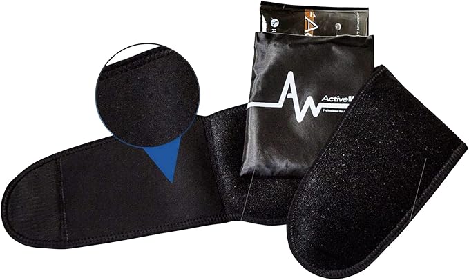ActiveWrap - Back Ice Pack for Back Pain, Swelling, Sprain, Spasm, Stiffness and More, Reusable Ice Pack for Injuries with Compression Strap, Use for Hot and Cold Therapy, Small/Medium-StrideForce Fitness