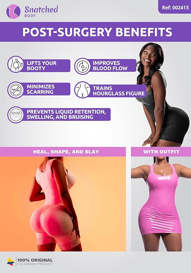 Snatched Body - Women's Stage 2 Faja Colombians with Bra Shapewear - BBL Post Surgery Garment - Reductoras Moldeadoras-StrideForce Fitness