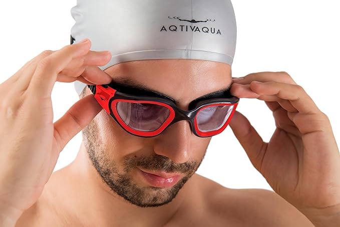 AqtivAqua Swimming Goggles, DX Wide View Swim Goggles for Adult Men Women, Anti Fog No Leaking-StrideForce Fitness