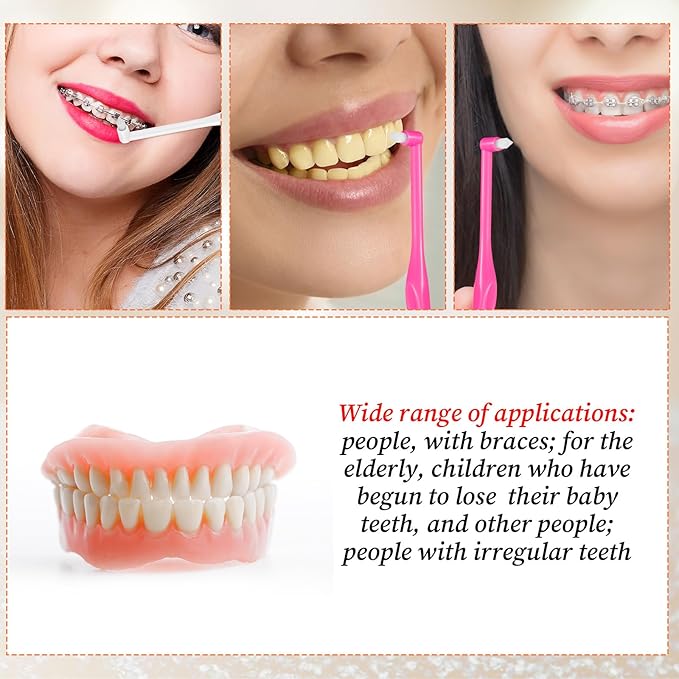 8 Pcs Soft Bristles Angled Toothbrush End Tuft Toothbrush with Covers Single Tufted Toothbrushes Small Head for Hard-to-Reach Areas Orthodontic Toothbrushes for Braces, Implants, Back Teeth, Retainers