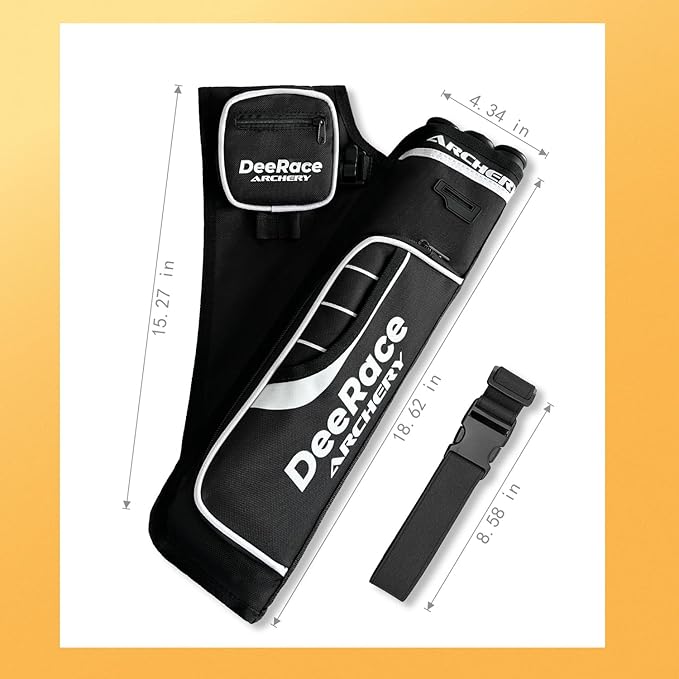 DEERACE Archery Hip Quiver, 3 Tubes Arrow Holder for Compound and Recurve Bow-StrideForce Fitness