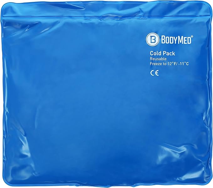 BodyMed Reusable Vinyl Ice Pack for Knee, Arm, Elbow, Shoulder, Back - Professional Grade Cold Therapy for Injuries, Aches, Swelling, Bruises, Sprains - 21 in. x 13 in. (Oversize)-StrideForce Fitness