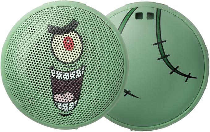 Speaqua Cruiser Speaker Plankton from Spongebob, Waterproof Bluetooth Speaker, Small Bluetooth Beach Accessory, Portable Outdoor-StrideForce Fitness