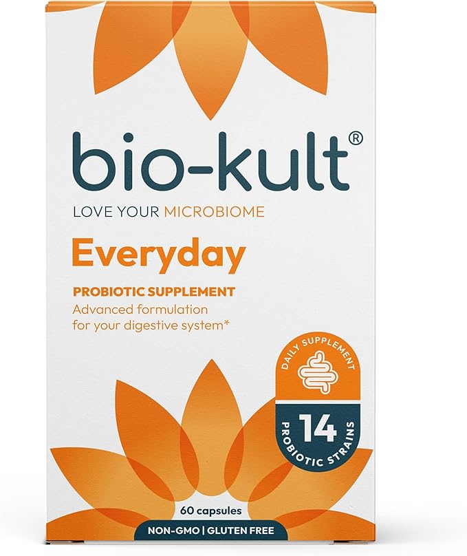 Bio-Kult Gut Health Probiotic Supplement, 14 Strains, Probiotics for Women & Men, Immune Support, Digestive Health, Shelf-Stable, Non-GMO and Gluten-Free, Capsules, 60 Count (Pack of 1)-StrideForce Fitness