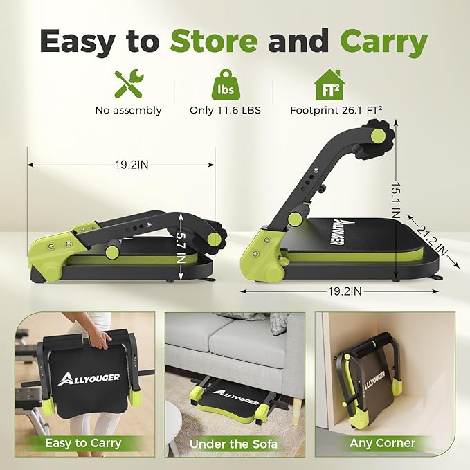 Ab Machine,Sit Up Exercise Equipment& Core Machine, Workout Equipment,Adjustable Ab Trainer with 3 Resistance Levels and Removable Auxiliary Handle,Home Gym Fitness Equipment for All Ages-StrideForce Fitness