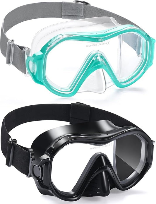 Supertrip Adult Swim Goggles Swimming Goggles with Nose Cover Elastic Fabric Strap Tempered Glass Snorkeling Gear for Adults-StrideForce Fitness