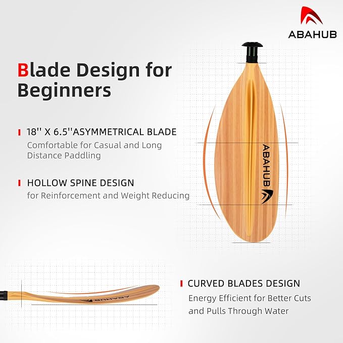 Abahub Kayak Paddle, 90.5 Inches Kayaking Oars for Boating, Canoeing with Free Paddle Leash, Aluminum Alloy Shaft Black/Blue/Green/Orange/Yellow Plastic Blades-StrideForce Fitness