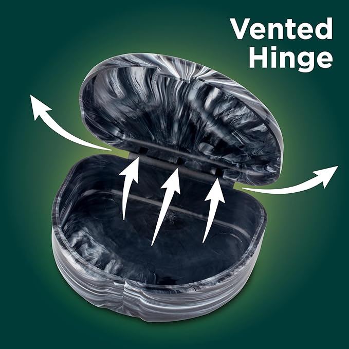 Marble Retainer Cases, Orthodontic Aligner Case, Mouth Guard Holder (3 Pack) (Woodland)