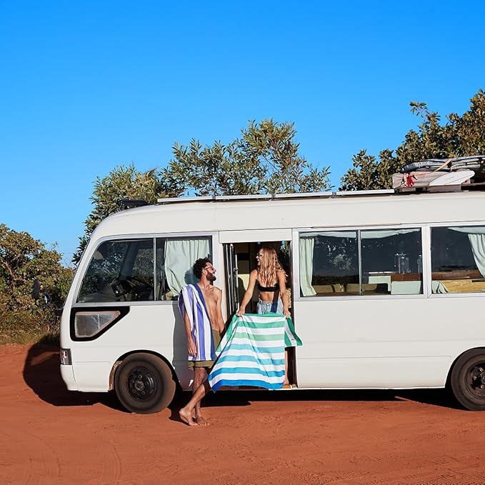 Dock & Bay Kid's Towel - for Beach Use - Quick Dry, Sand Free - Compact, Lightweight - 100% Recycled - Includes Bag - Summer - Cool Lagoon, Large (160x90cm, 63x35)-StrideForce Fitness