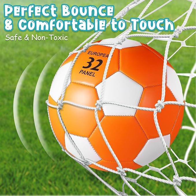 Libima 12 Pcs Soccer Balls with Pump Official Size 3/4/5 Soccer Ball Bulk for Child Adult School Sport Training Practice Christmas Operation-StrideForce Fitness