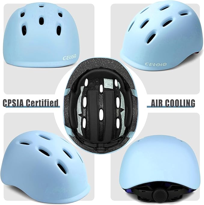 Kids Bike Helmet,Toddler Cyling Helmets for Ages 5-8-9-10-12-14-16Years Youth Boys & Girls,Child Adjustable Multi-Sport Bicycle Skateboard Roller Skate Scooter Balance Skateboarding Helmet-StrideForce Fitness
