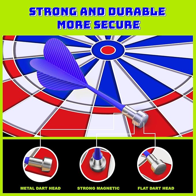 Magnetic Dart Board for Kids Indoor Outdoor Kids Games and Party Games, Christmas Birthday Gifts Toys for Boys Age 3-12-StrideForce Fitness