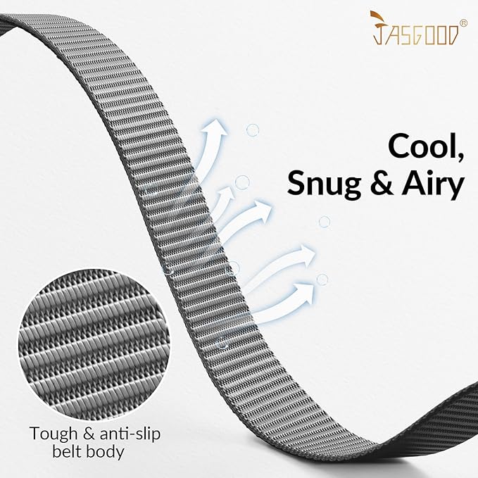 JASGOOD Nylon Canvas Breathable Military Tactical Men Waist Belt With Plastic Buckle-StrideForce Fitness