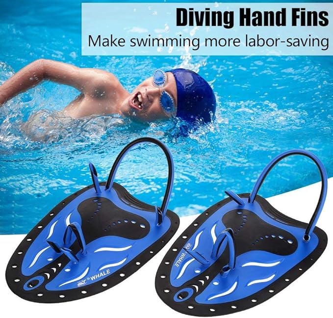 Swim Fins, Adjustable Kids Flippers for Swimming, Professional Swim Hand Paddles, Flat Paddles for Kids, Children, Men, Women-StrideForce Fitness