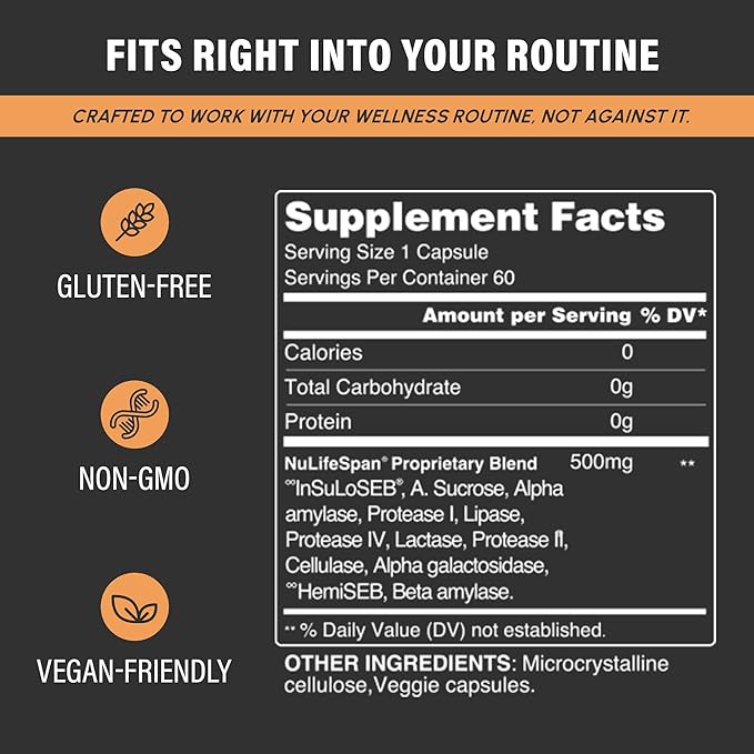 InSuLo, Metabolism, Energy and Focus Supplement for Adults, Vegan-Friendly, Gluten-Free & Non-GMO, Ideal for Weight Management, Energy Supplements for Fatigue, 60 Capsules-StrideForce Fitness