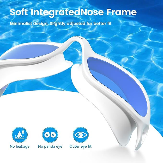 COPOZZ Swim Goggles Adult Women, Swimming Goggles for Women & Men, Anti-Fog No Leaking UV Protection for Adult-StrideForce Fitness