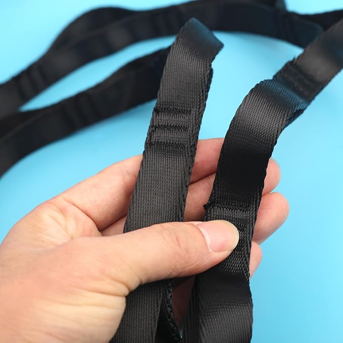 2PCS 5.9ft Long Nylon Daisy Chain Straps for Aerial Yoga Hammock Swing Adjustable Aerial Silk Extender Hanging Rope for Aerial Yoga Belts 180cm-StrideForce Fitness