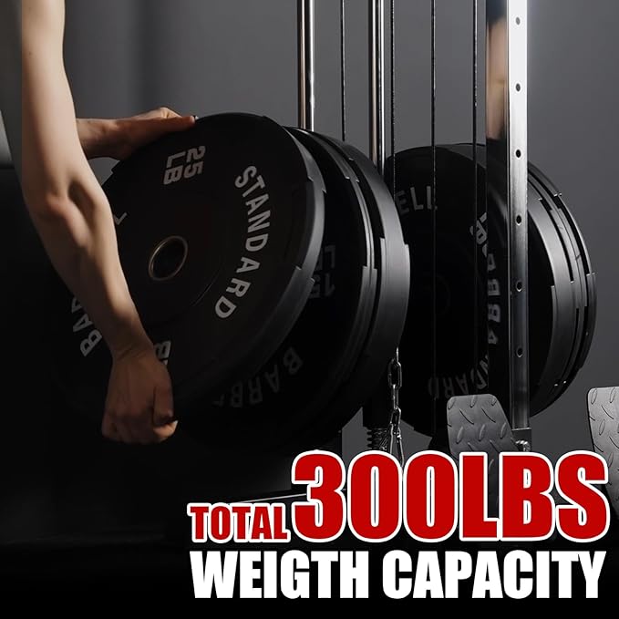 ER KANG Wall Mount Cable Station, Cable Crossover Machine with 18 Positions Dual Pulley System for Home Gym Fitness Equipment-StrideForce Fitness