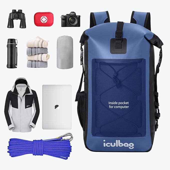 Dry Bags Waterproof Backpack for Women Men Travel Dry Bag Backpack Warterproof Bag for Kayaking Beach Boating 30L/40L-StrideForce Fitness