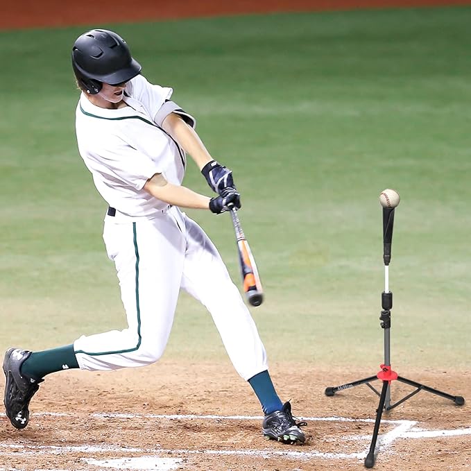 McHom Baseball & Softball Batting Tee - Hitting Travel Tee | Adjustable Height | Portable & Collapsible | Tripod Base-StrideForce Fitness