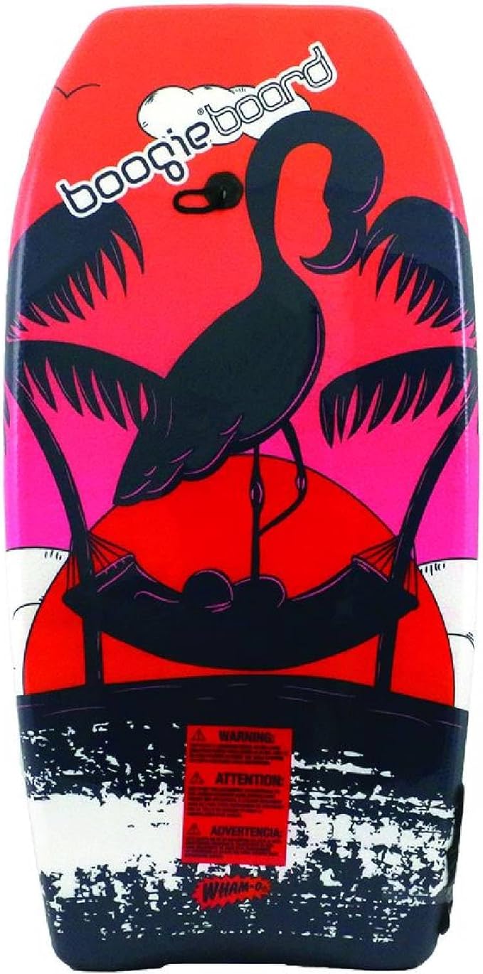 Wham-O Boogie Boards, 37" Body Board for Beach, Lightweight Bodyboard with Wrist Leash for Beginners and Training All Wave Conditions(1 Pack)-StrideForce Fitness
