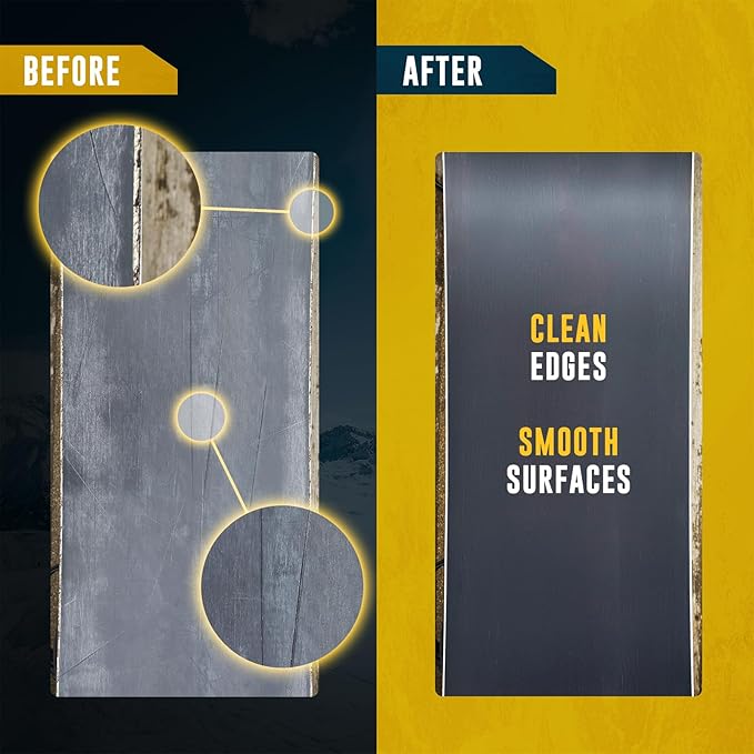 Winterial Snowboard and Ski Tuning Kit, with Iron, All-Temp Snowboard Wax, Angled Edge Tuner File-StrideForce Fitness