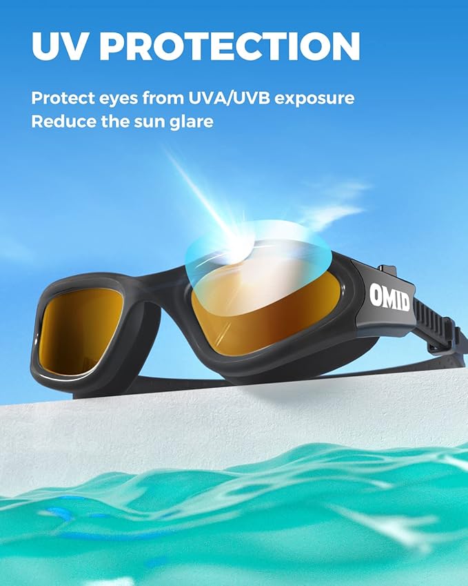 OMID Swim Goggles, P2 Polarized Swimming Goggles for Men Anti-fog Goggles Swimming for Adult Women-StrideForce Fitness