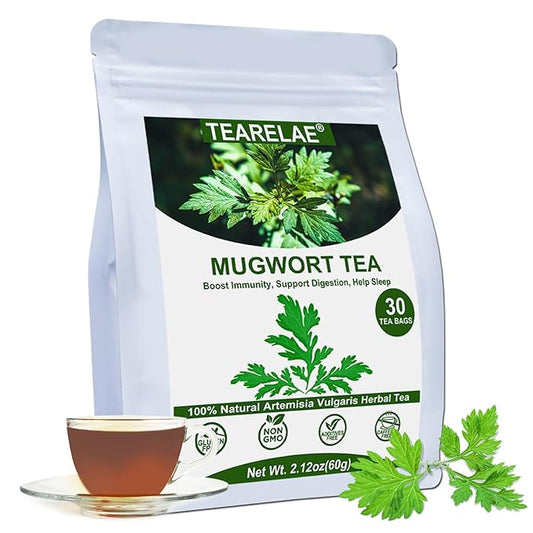TEARELAE - Mugwort Tea - 2g x 30 Count - 100% Pure Natural Dried Herbs - Premium Mugwort Herb Dried - Non-GMO - Sulfur-free-StrideForce Fitness