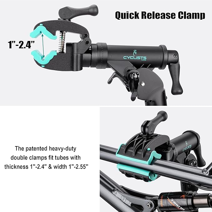 cyclists Bike Repair Stand Bike Stand for Workstand Maintenance - E Bike Repair Stand Bicycle Shop Home Mechanics for Mountain Bike and Road Bike (Max Load 55lbs)-StrideForce Fitness