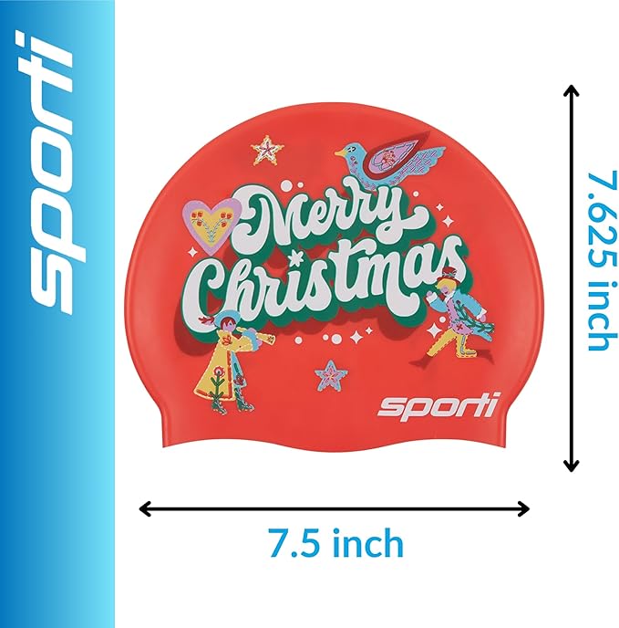 Sporti Silicone Swim Cap for Kids, Unisex Youth Swimming Cap, Protection Bathing Caps for Your Children, Aged 2-10-StrideForce Fitness