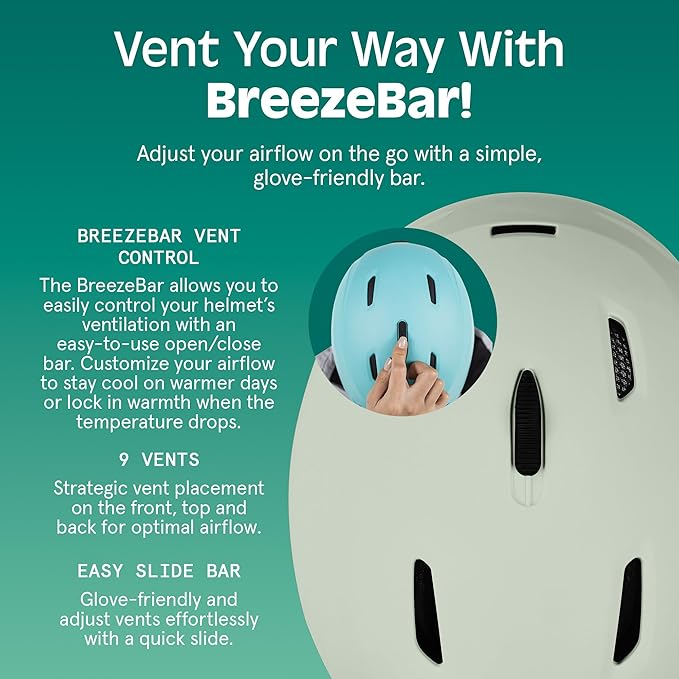 Retrospec Zephyr Ski Helmet - Snowboard Helmet for Adults & Youth - Adjustable Fit with Breathable Vents for Men, Women, Boys and Girls-StrideForce Fitness