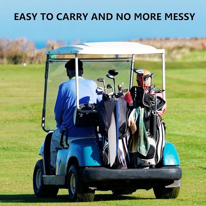 3 Pack Large Golf Towels, 16" x 24" Tri-Fold Portable Microfiber Fabric Waffle Pattern Golf Towel for Golf Bag with Carabiner Clip to Quickly Remove Sand, Mud, Dirt and Sweat-StrideForce Fitness