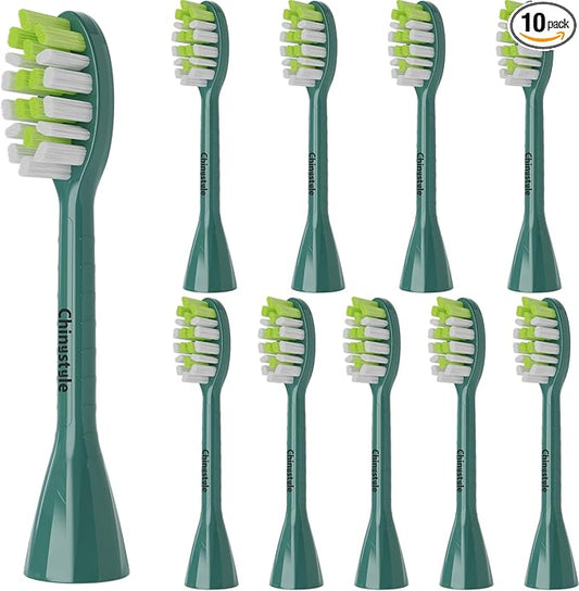 Replacement Toothbrush Heads Compatible with Philips One Sonicare Electric Toothbrush HY1200 HY1100, Tooth Brush Head Sage -10 Pack