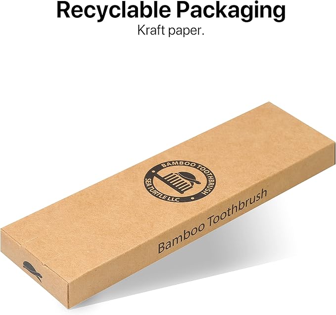 Sea Turtle Bundle Adult and Kids Toothbrushes, Plant-Based, Bristles Bamboo Toothbrush, Entire Family Bundle for Adults and Kids (4 Pack Each)