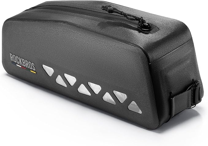 ROCKBROS Top Tube Bike Bag Waterproof Bike Frame Bag Lightweight Buckle Lock Design TPU Material Top Tube Bag Easy Install Cycling Top Tube Front Frame Pack 1L Capacity-StrideForce Fitness
